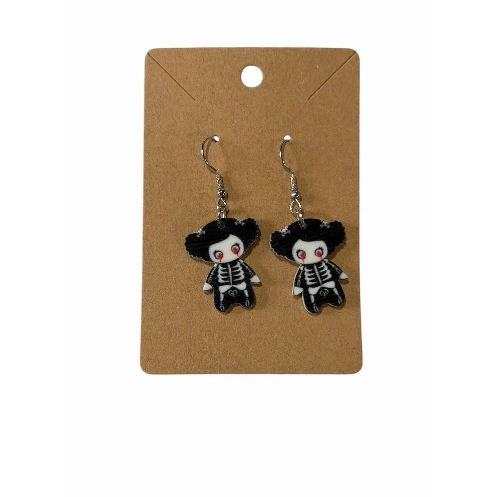 NEW Novelty Fashion EARRINGS halloween horror girl‎ doll